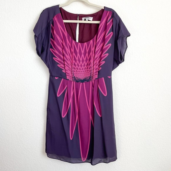 TIBI Purple Pink Silk Mini Dress - Picture 5 of 14